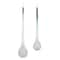 Green Iridescent Ribbed Glass Icicle Drop Ornaments Set